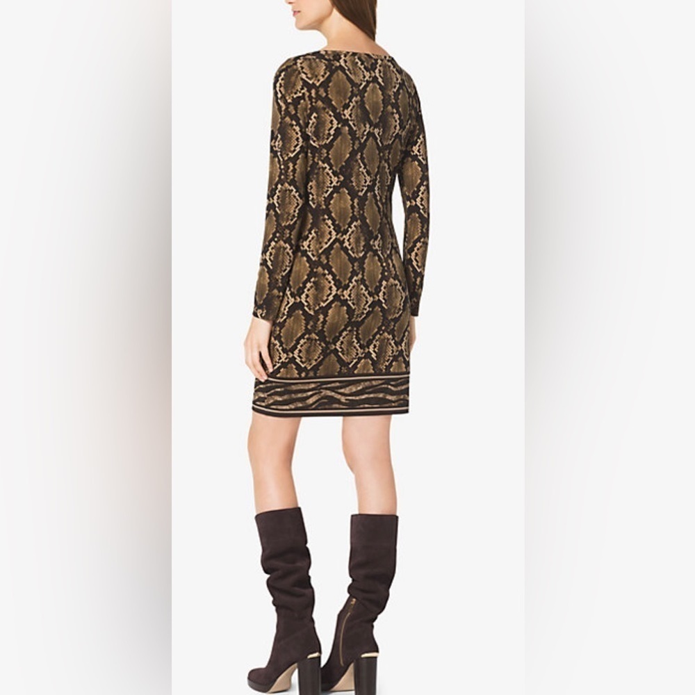 Michael Kors Python Print Matte Jersey Shift Dres… - image 2